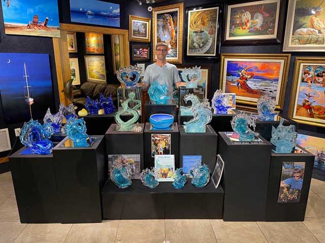 David Wight with Whole Glass Art Collection