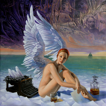 Angel of Key West by Michael Cheval - Ocean Blue Galleries
