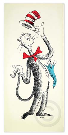 TED'S CAT - 50TH ANNIVERSARY THE CAT IN THE HAT Dr. Seuss Illustration Ocean Blue Galleries