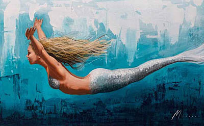 Azur Dive by Shawn Mackey - Art at Ocean Blue Galleries