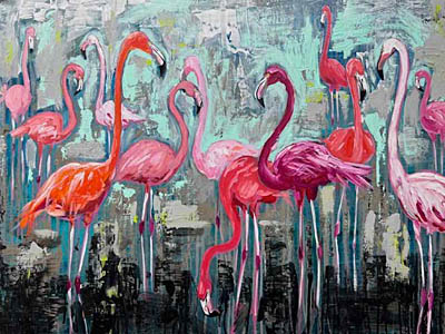 Pink Party by Shawn Mackey - Art at Ocean Blue Galleries