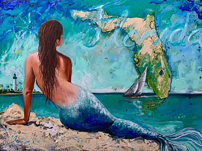 Seabreeze Mermaid by Shawn Mackey - Art at Ocean Blue Galleries