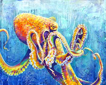 Octo Dream by Shawn Mackey - Art at Ocean Blue Galleries