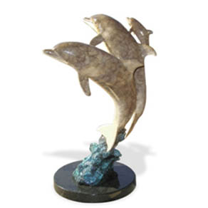Dolphin Synchronicity by Wyland - bronze sculpture