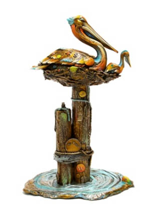 Betha and Charlie (endangered list) Nano Lopez sculpture for sale at Ocean Blue Galleries