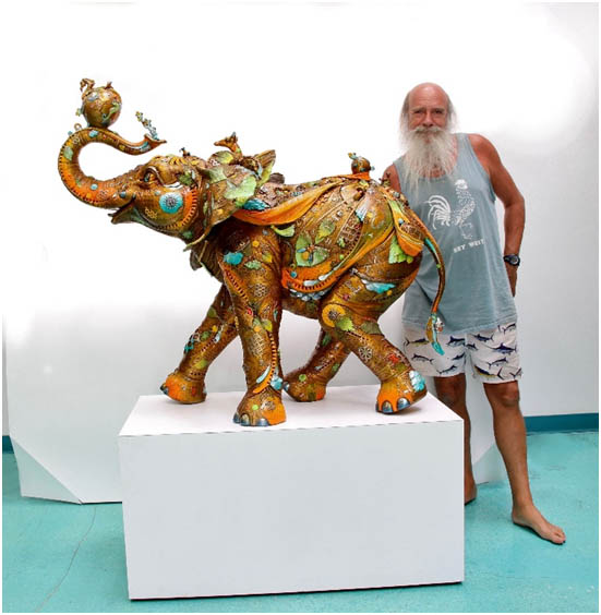 Bobby (life size) Nano Lopez sculpture at Ocean Blue Galleries