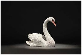 Large Swan by Clarity Brinkerhoff at Ocean Blue Galleries