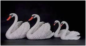 Swans small by Clarita Brinkerhoff at Ocean Blue Galleries