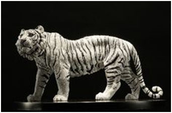 White Royal Bengal Tiger by Clarita Brinkerhoff at Ocean Blue Galleries