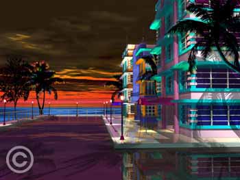 Southbeach by Stephen Harlan at Ocean Blue Galleries