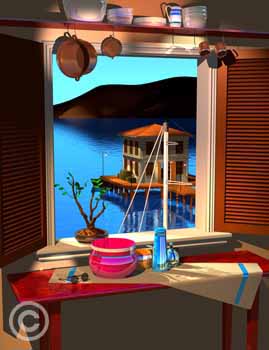 The Kitchen Window by Stephen Harlan at Ocean Blue Galleries