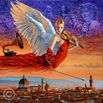 Angel of Florence by Michael Cheval at Ocean Blue Galleries