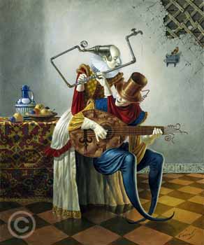 Distilled blues by Michael Cheval at Ocean Blue Galleries