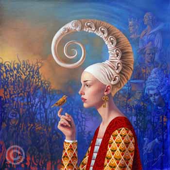 Woman in Love by Michael Cheval at Ocean Blue Galleries