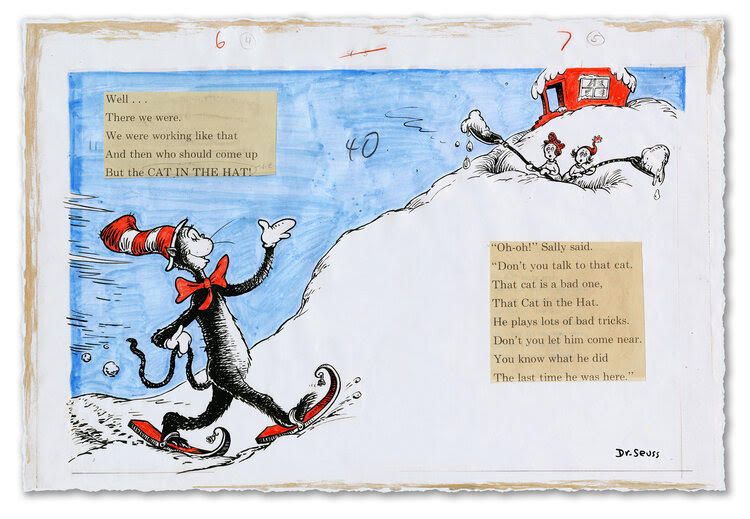 And then who should come up but the CAT IN THE HAT by Dr. Seuss