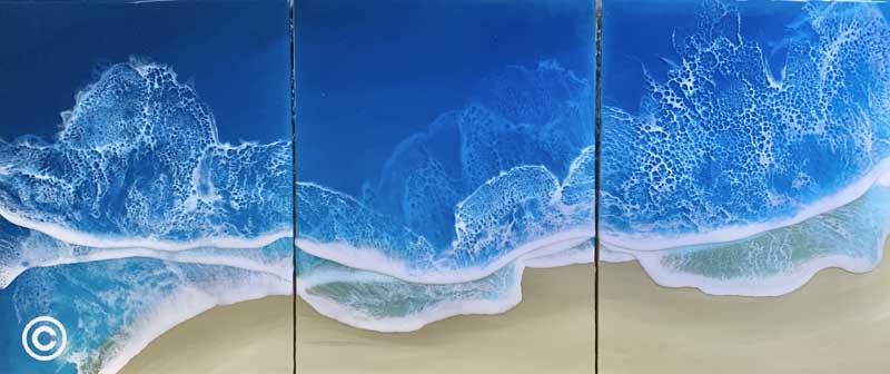 A Gentle Blue Holly Weber Resin Art Ocean Blue Galleries