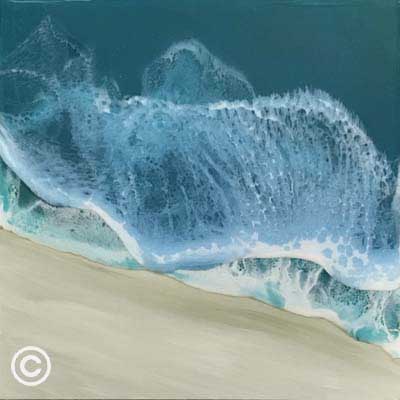 Blue Tide Holly Weber Resin Art Ocean Blue Galleries