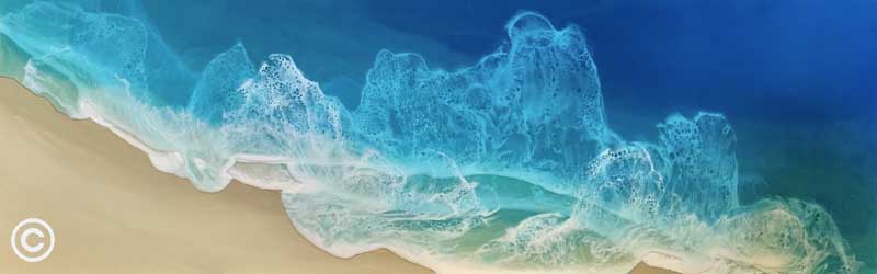 Irreverance Holly Weber Resin Art Ocean Blue Galleries