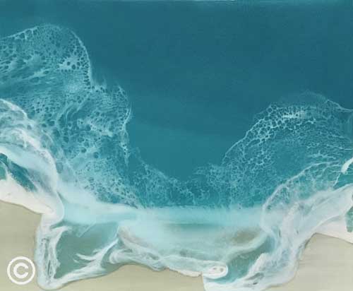 Tortugas Holly Weber Resin Art Ocean Blue Galleries