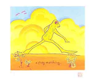 John Lennon art A Frog Marching