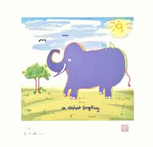 John Lennon art An Elephant Forgetting