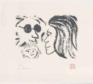 John Lennon art FamilyOfPeace11x12JL