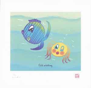 John Lennon art FishWinking14_5x15JL