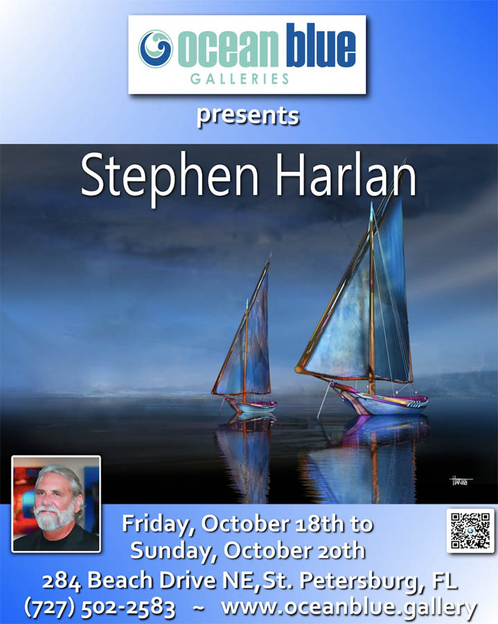 Stephen Harlan Art Show at Ocean Blue Galleries St Petersburg OCT 2024