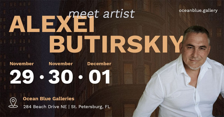 Alexei Butriskiy Art Show at Ocean Blue Galleries St Petersburg WEB