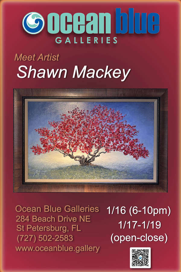 Shawn Mackey Art Show at Ocean Blue Galleries St. Petersburg Florida