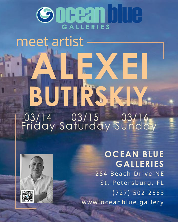 Butirskiy art show at Ocean Blue Galleries St Petersburg March 2025