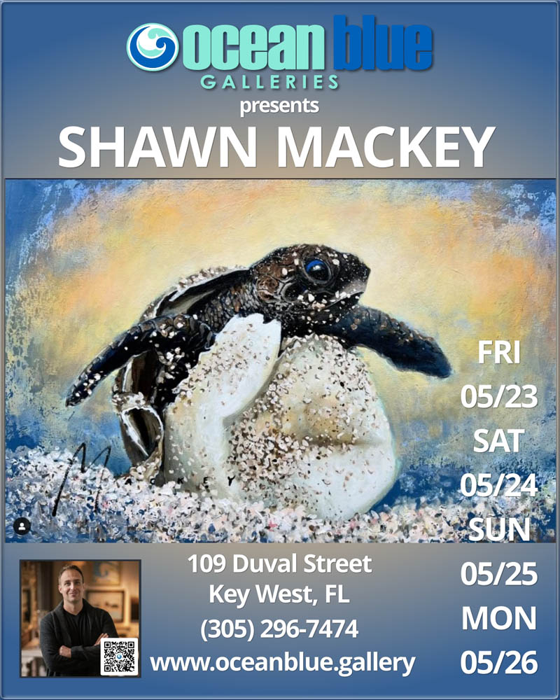 Shawn Mackey art show at Ocean Blue Galleries Key West