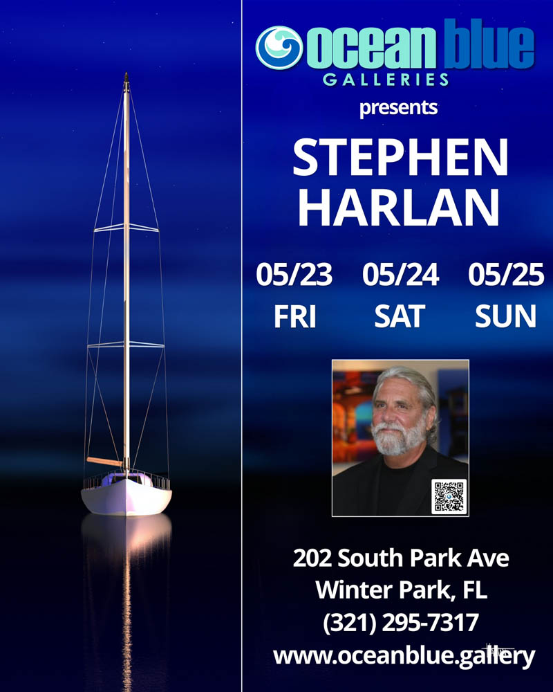 Stephen Harlan Memorial Day Weekend Art Show at Ocean Blue Galleries Winter Park