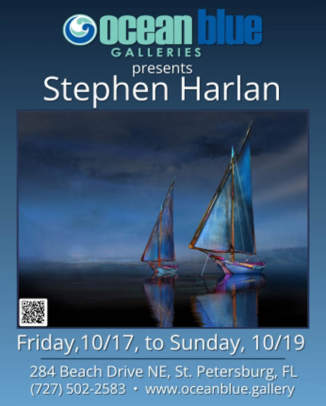 Stephen Harlan art show Ocean Blue Galleries St. Petersburg