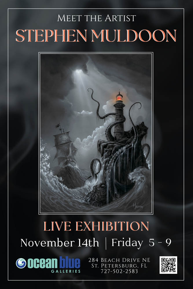 Muldoon art show Ocean Blue Galleries St Pete NOV 2025