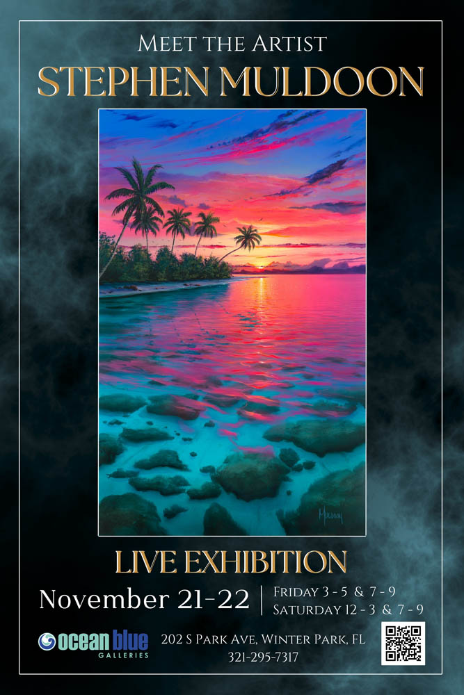 Muldoon art show Ocean Blue Galleries Winter Park NOV 2025