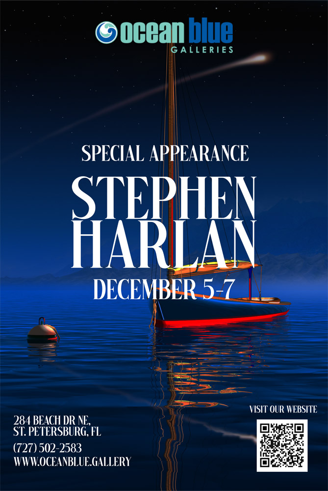 Stephen Harlan art show Ocean Blue Galleries St. Petersburg