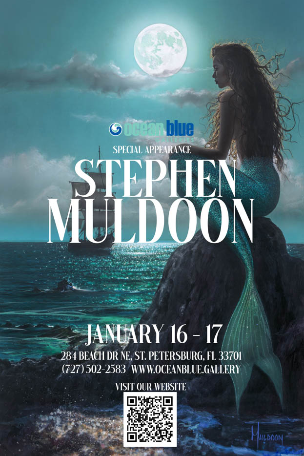 Muldoon art show Ocean Blue Galleries St Pete JAN 2025