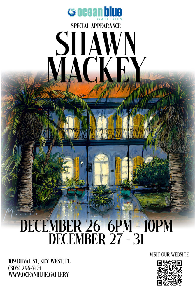 Shawn Mackey art show Ocean Blue Galleries Key West