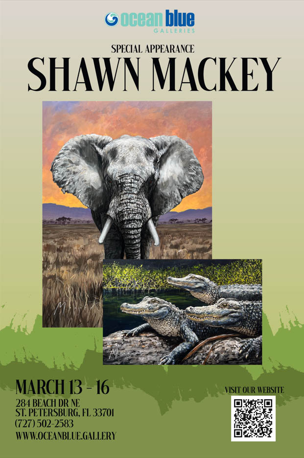 Shawn Mackey art show at Ocean Blue Galleries St. Petersburg FL