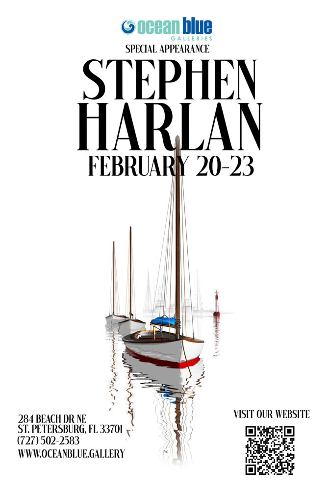 Stephen Harlan Art show at Ocean Blue Galleries St. Pete